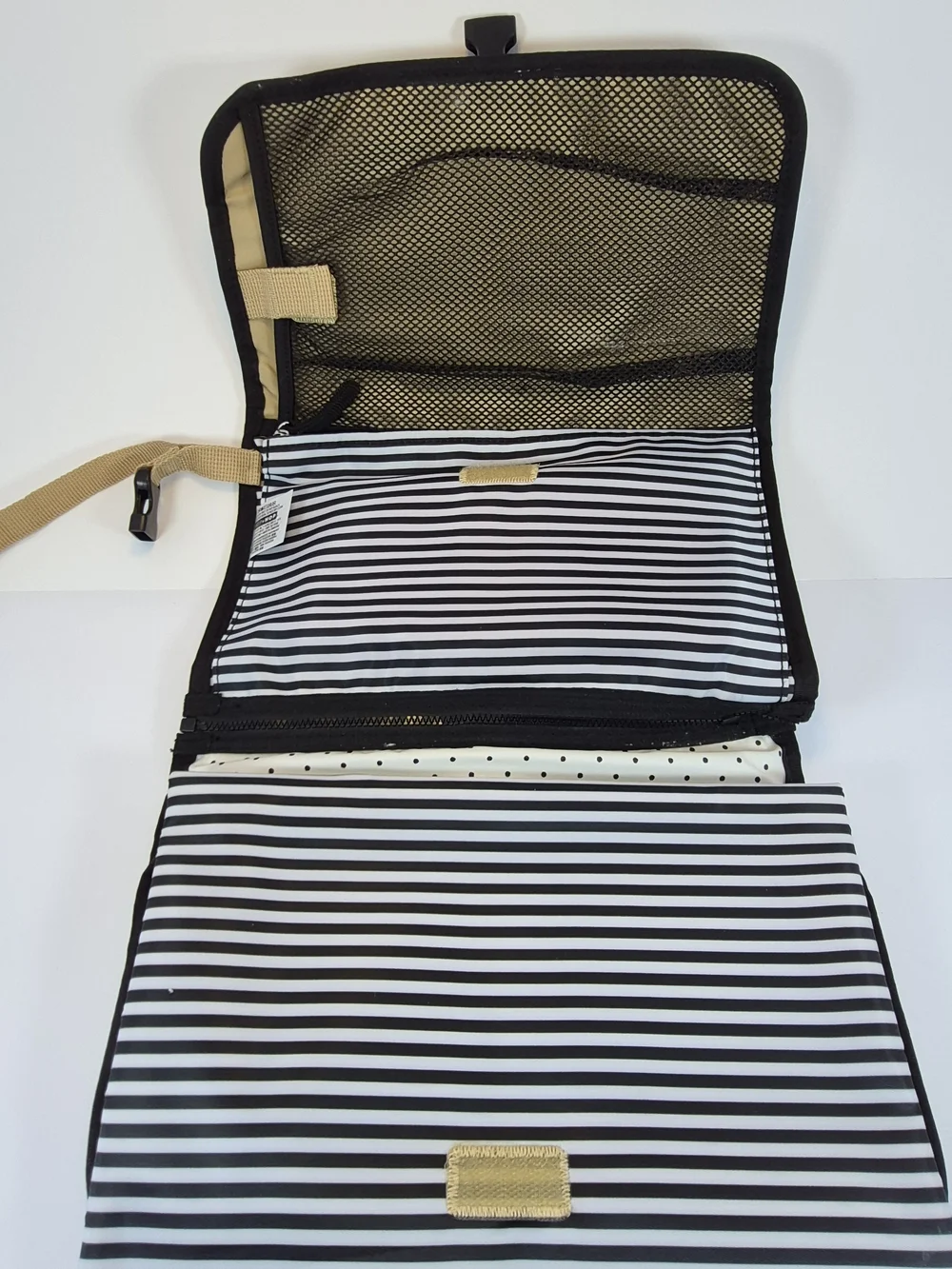 Skip Hop Black & White Striped Portable/Wipeable Changing Pad